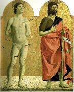 Piero della Francesca, sts sebastian and john the baptist from the polyptych of the misericordia